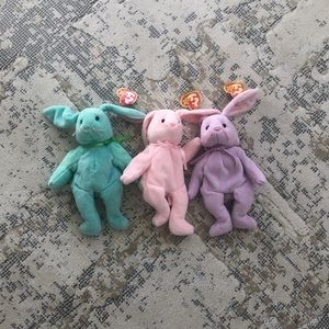 Retired rare beanie baby’s bunnies